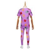 Enfant KPop Demon Hunters(2025) Huntrix Zoey Pyjama Violet Cosplay Costume