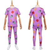 Enfant KPop Demon Hunters(2025) Huntrix Zoey Pyjama Violet Cosplay Costume
