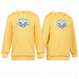 Enfant KPop Demon Hunters(2025) Huntrix Zoey Sweat-shirt à Capuche Jaune Cosplay Costume