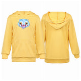 Enfant KPop Demon Hunters(2025) Huntrix Zoey Sweat-shirt à Capuche Jaune Cosplay Costume