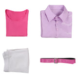 Enfant KPop Demon Hunters(2025) Jinu Saja Tenue de Chemise Rose Cosplay Costume