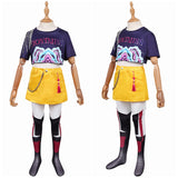 Enfant KPop Demon Hunters(2025) Mira Tenue Bleue et Jaune Cosplay Costume