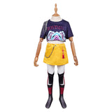 Enfant KPop Demon Hunters(2025) Mira Tenue Bleue et Jaune Cosplay Costume