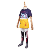 Enfant KPop Demon Hunters(2025) Mira Tenue Bleue et Jaune Cosplay Costume