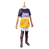 Enfant KPop Demon Hunters(2025) Mira Tenue Bleue et Jaune Cosplay Costume