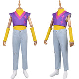 Enfant KPop Demon Hunters(2025) Mystery Saja Tenue de Gilet Violet Cosplay Costume