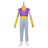 Enfant KPop Demon Hunters(2025) Mystery Saja Tenue de Gilet Violet Cosplay Costume