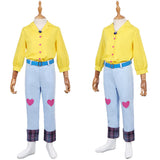 Enfant Kpop Demon Hunters(2025) Romance Saja Tenue de Chemise Jaune Cosplay Costume