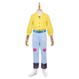 Enfant Kpop Demon Hunters(2025) Romance Saja Tenue de Chemise Jaune Cosplay Costume