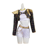 Enfant KPop Demon Hunters(2025) Rumi Golden Tenue Noire Cosplay Costume