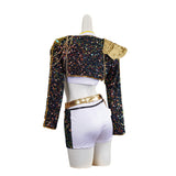 Enfant KPop Demon Hunters(2025) Rumi Golden Tenue Noire Cosplay Costume