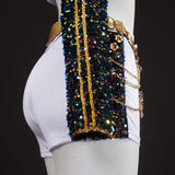 Enfant KPop Demon Hunters(2025) Rumi Golden Tenue Noire Cosplay Costume