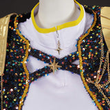 Enfant KPop Demon Hunters(2025) Rumi Golden Tenue Noire Cosplay Costume