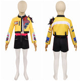 Enfant KPop Demon Hunters(2025) Rumi Tenue Jaune et Noire Cosplay Costume