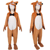Enfant Le Grand Méchant Renard et Autres Contes... Renard Pyjama Orange Cosplay Costume