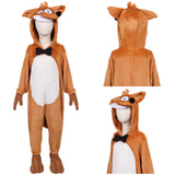 Enfant Le Grand Méchant Renard et Autres Contes... Renard Pyjama Orange Cosplay Costume