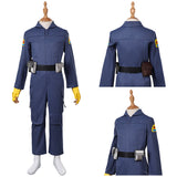 Enfant Skeleton Crew(2024) KB Tenue Bleue Cosplay Costume