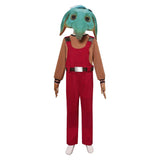 Enfant Skeleton Crew(2024) Neel Tenue Rouge avec Masque Cosplay Costume