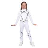 Enfant Stranger Things Saison 5 Kali‌ Combinaison Blanche Cosplay Costume