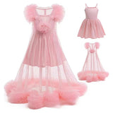 Enfant Wicked Glinda Robe Rose+Accessoires Cosplay Costume