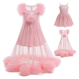 Enfant Wicked Glinda Robe Rose+Accessoires Cosplay Costume Ver.2