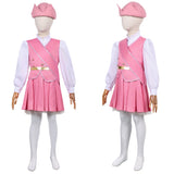 Enfant Wicked: For Good(2025) Glinda Tenue Rose et Blanche Cosplay Costume