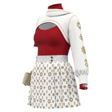 Enfant Zombies 4(2025) Nova Robe Blanche et Rouge Cosplay Costume