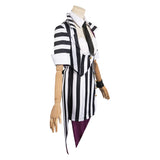 Femme Beetlejuice 2(2024) Beetlejuice Frac à Rayures Noires et Blanches Cosplay Costume