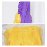Femme Charlie et La Chocolaterie Willy Wonka Tenue Violette et Jaune Cosplay Costume