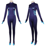 Femme Hazbin Hotel 2 Vox Combinaison Bleue Cosplay Costume