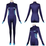 Femme Hazbin Hotel 2 Vox Combinaison Bleue Cosplay Costume