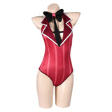 Femme Hazbin Hotel(2024) Alastor Maillot de Bain Une Pièce Cosplay Costume