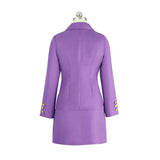 Femme JoJo‘s Bizarre Adventure Yoshikage Kira Tenue Violette Cosplay Costume