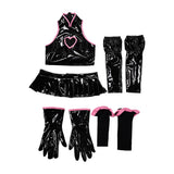 Femme Lingerie Noir Sexy Costume pour Halloween Carnaval