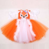 Fille Renard Fox Tutu Robe Costume Pour Halloween Carnaval