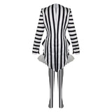 Film Beetlejuice 2(2024) Lydia Deetz Robe à Rayures Noires et Blanches Cosplay Costume