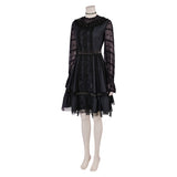 Film Beetlejuice 2(2024) Lydia Deetz Robe Noire Courte Cosplay Costume