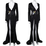 Film Elvira: Mistress of The Dark Elvira Robe Noire Cosplay Costume