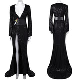 Film Elvira: Mistress of The Dark Elvira Robe Noire Cosplay Costume