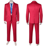 Film Joker: Folie à Deux(2024) Arthur Fleck Joker Tenue Rouge Cosplay Costume