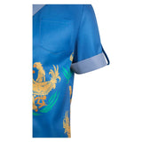 Final Fantasy VIII Chocobo World Cloud Chemise Bleu Cosplay Costume