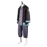 Fire Force Saison 3(2025) Shinra Kusakabe Tenue Noire et Violette Cosplay Costume