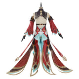 Genshin Impact Alice Tenue Rouge et Verte Cosplay Costume