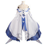 Genshin Impact Columbina Tenue Blanche et Bleue Cosplay Costume