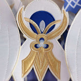Genshin Impact Columbina Tenue Blanche et Bleue Cosplay Costume