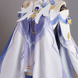 Genshin Impact Columbina Tenue Blanche et Bleue Cosplay Costume