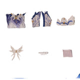 Genshin Impact Columbina Tenue Blanche et Bleue Cosplay Costume