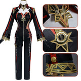 Cosplay Costume Mavuika Genshin Impact Jeu Cosplay Tenue Noire et Rouge Femme