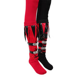 Harley Quinn Play Arts Kai Infirmière Tenue Rouge et Noire Cosplay Costume