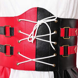 Harley Quinn Play Arts Kai Infirmière Tenue Rouge et Noire Cosplay Costume